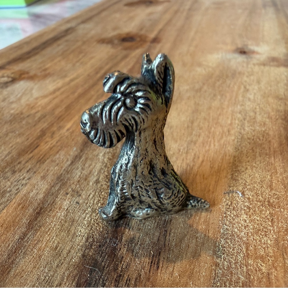 Scottie Dog Pewter Trinket‎ Figurine Scottish Terrier Miniature